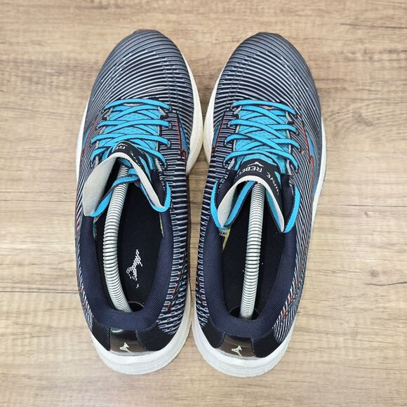 Mizuno Wave Rebellion Women's Size 9.5 Navy Blue White Running Shoes (J1GD211728 - Picture 5 of 9